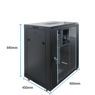 China Equipment Data Rack Network Cabinet 19inch Double Section IP20 12u Wall Mount Network Cabinet Server Rack With Fan And Shelf for sale