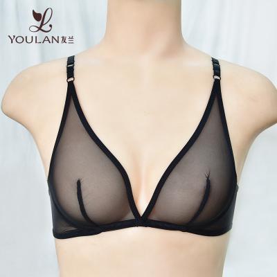 China New Lace Hot Ladies Black Breathable Women Sexy Unlined Bra for sale