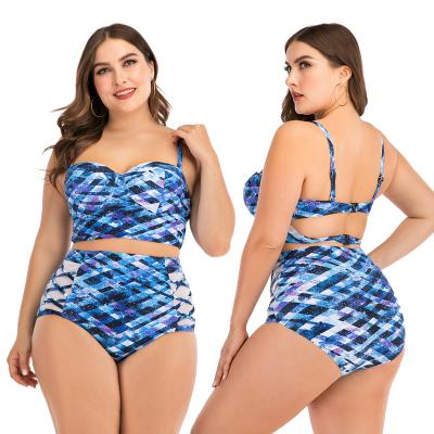 China Custom Wholesale Anti-UV Plus Size Printing Girl Beach Wear Swimwear Bikini for sale