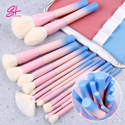 China Angular Blush High Quality Vegan Synthetic Make Up Brushes Private Label Luxury Professional Makeup Brush Set for sale