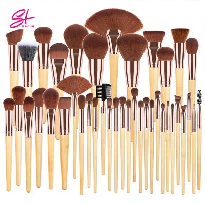 China Angular Blush Professional Makeup Brush Set 40 Pcs Promotional Gift Set Cosmetics Brushes for sale