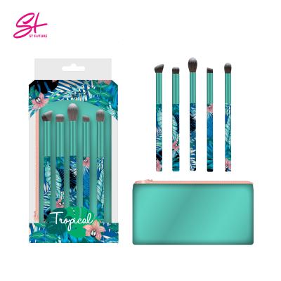 China Angular Blush Fashion Design Eyeshadow Brush Vegan Hair Cruelty Free Synthetic Private Label Makeup Brush With Storage Handbag for sale