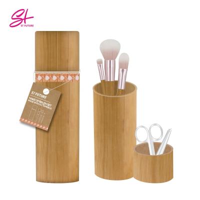 China Angular Blush Future Bamboo Soft Nylon Cosmetics Brush Set Makeup Brush Set 3pcs Hair St Brush Set Tools for sale