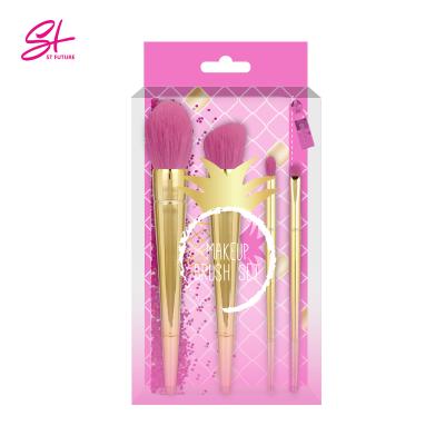 China Angular Blush Future Pineapple Chain OEM Available High Quality Professional Private Label Makeup Brush Set for sale