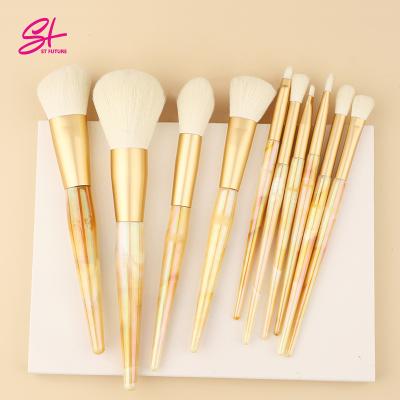 China Angular Blush Hot Selling High Quality Makeup Eye Brushes Professional Wholesale Private Label 10 Piece Makeup Brush Set for sale