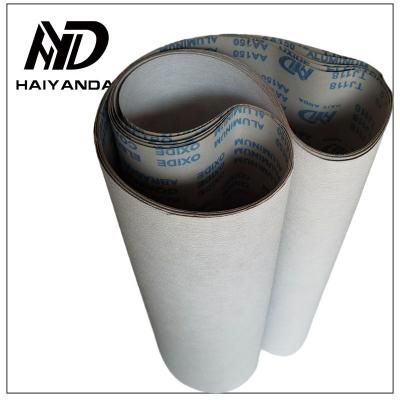 China Suitable for white sand coated soft abrasive white zirconia belt furniture cloth abrasive aluminum polishing emery paper roll for sale