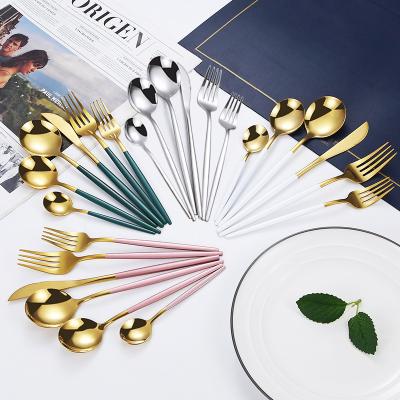 China Sustainable Amazon Utensil Fork Knife Spoon Gold Flatware Stainless Steel Black Spoon Cutlery Set With Wooden Box - Buy Cutlery Set With Box for sale