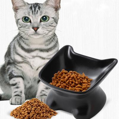 China Sustainable Ceramic Pet Bowl Cute Cartoon Cat Feeder for Small Dog Feeding and Drinking Water Pet Bowls for sale