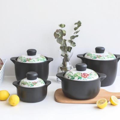 China Size 4L workable for 4-6 pot pot ceramic casserole dish people healthy nutrition healthy soup pot ceramic pot for sale