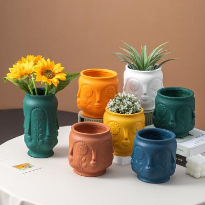 China Indoor and outdoor ceramic planter pot minimalist home decoration tree pot for garden for sale