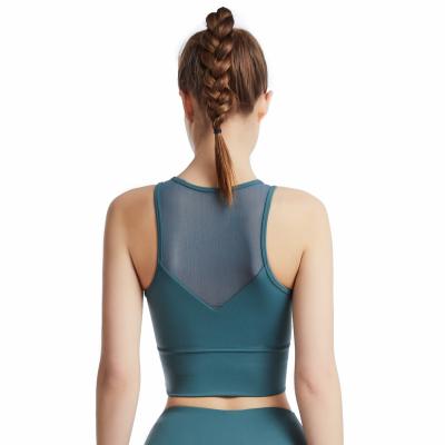 China New breathable sleeveless yoga sports vest mesh quick-drying breathable fitness running tank top for sale