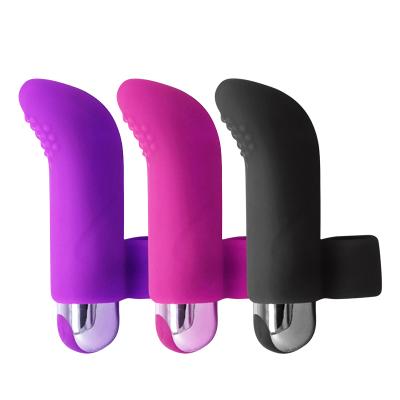 China Waterproof Clitoral Sleeve Vibrator Clitoral Vibrator Finger Massager Power Bullet Finger Vibrator for Woman Stimulate G-spot Orgasm Bullet Sex Toys for sale