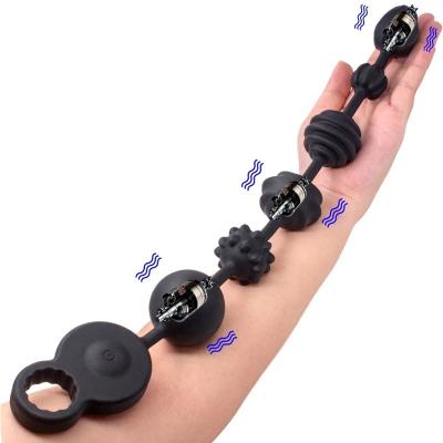 China Safe and Superior Material Safe and Superior Material 10 Mode Vibrating Giant Anal Stretching Beads 7 Huge String Beads Butt Plug Men Prostate Massager Silicone Sex Toys for Women for sale