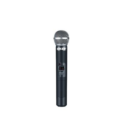 China New Design Metal Handheld Microphone 2 Channels Multiple Adjustable Frequency Wireless UHF Mic System for sale