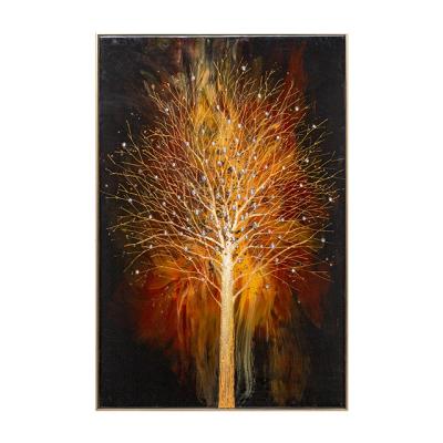 China 100% Handmade High Quality Cheap Modern Art Blossom Tree Paintings Bedroom Wall Decor 3D Oil Canvas Paintings for sale