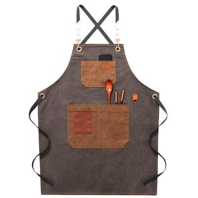 China Barber apron cleaning Korean version of men's and women's restaurant work clothes custom logo bartender apron for sale