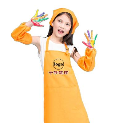 China Kids Aprons Art Museum Kindergarten Cleaning Kid Kids Apron Painting Drawstrings for sale