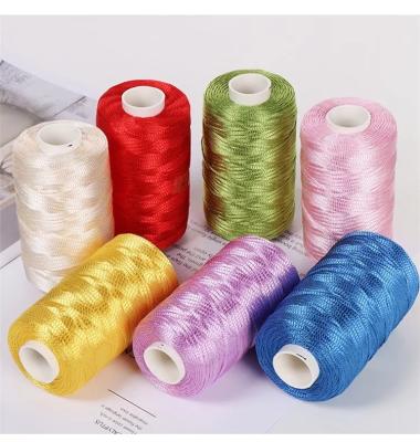 China Factory Wholesale Anti-static Ice Silk Threads Summer Bright Silk Yarn For Crochet Hand Knitting Acrylic Cool Ice Silk Yarn for sale