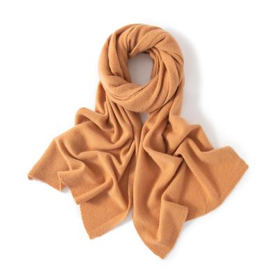 China MENCA Factory Wholesale 100% Cashmere Scarf Women Pure Warm Long Winter Knit Scarves Soft Warm Shawl for sale