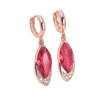 China Best Price Top Quality Rose Gold Womens Earrings Trendy Jewelry Jewelry Copper Wire for sale