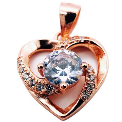 China FASHIONABLE Silver Heart Shaped Pendant S925 Simple South Korea Clavicle Chain Pendant for sale