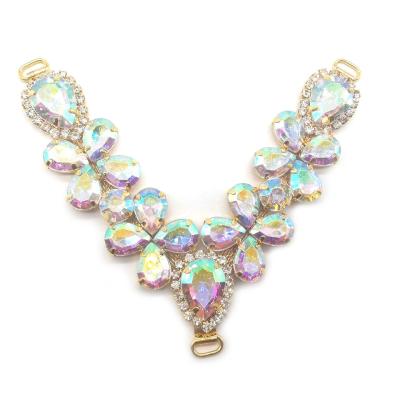 China Colored Rhinestones Shoe Decoration Accessories Sandal Decorative Chain for sale