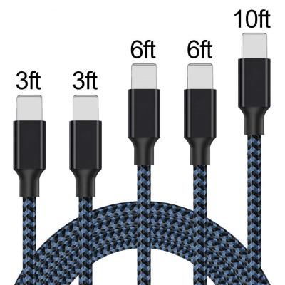 China Mobile Phone For iPhone Mobile Phone Charger Cable 6Feet High Quality Nylon Braided Lightning Cable, iPhone Cord USB Charging Data Cable for sale