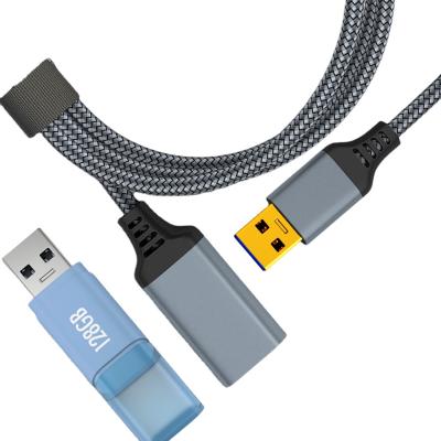 China Wholesale MP3/MP4 Player Durable Material Nylon Braided Nylon Braided Fast Data Transfer USB Extension Cable 3.0 Type Extension Cables A Male To Female for sale