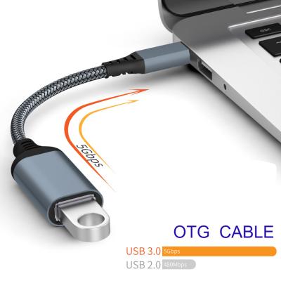 China Mobile Phone for Samsung Galaxy Note Pro iPad Connection LG Use OTG Cable USB C to USB Adapter, USB C Male to Female for sale