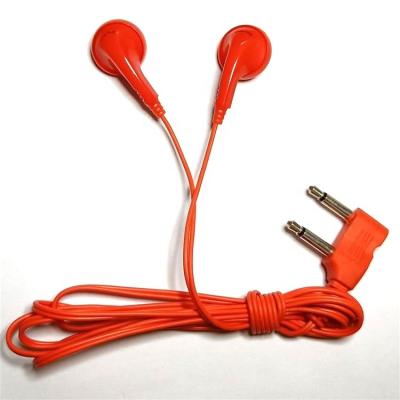 China Disposable In-Ear OEM Dual Pin Headphones For Airline for sale