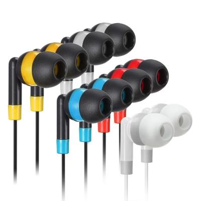 China wholesale Bulk In-Ear Earbuds Headphones Earphones-100 Pack Disposable Bulk Multi Colored Earbuds Headphones For School Classroom for sale