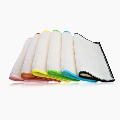 China Wholesale Viable High Quality And Absorption Bamboo Fiber Household Kitchen Cleaning Cloths for sale