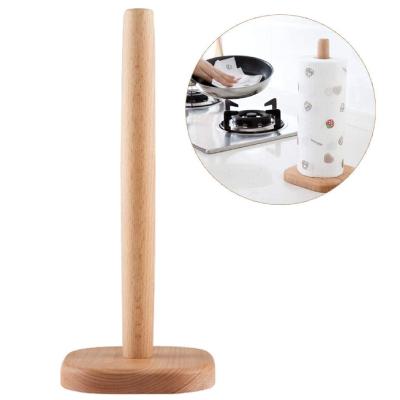 China Wholesale Farmhouse Kitchen Wooden Tissue Wrapping Roll Kitchen Paper Towel Wooden Paper Towel Holder for sale