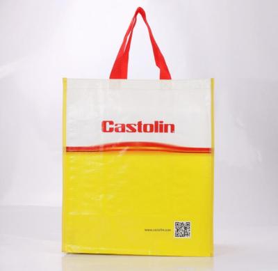 China New Handled Recycled PP Woven Custom Foldable Shopping Bags for sale