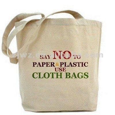 China Environmentally Friendly 100% Organic Handled Cotton Shopping Tote Bag for sale