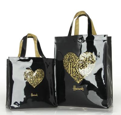 China Wholesale Fashion Recyclable Lady PVC OEM Tote Bag Women's Black Handbag Brands for sale