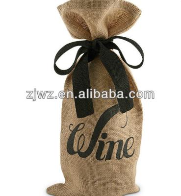 China Recyclable natural jute wine bag for sale