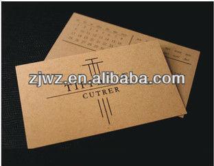 China China Embossed Recycled Kraft Paper Business Cards for sale