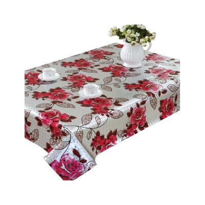 China Oilproof Rolls PVC Plastic Dining Table Cover for sale