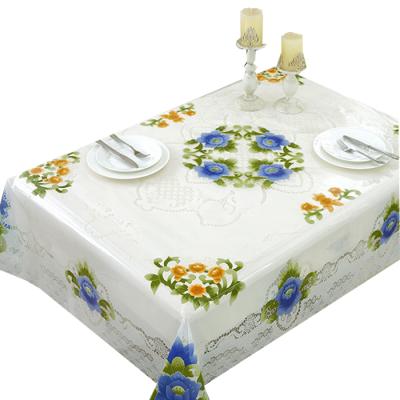 China Oilproof plastic transparent freestanding tablecloth 137cm*183cm for sale