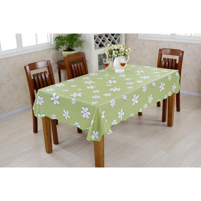 China Oilproof Yiwu Factory Flannel Backing Printed PVC Tablecloth Stocklot for sale