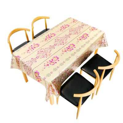 China Waterproof Gorgeous Embossing PVC Tablecloth for sale