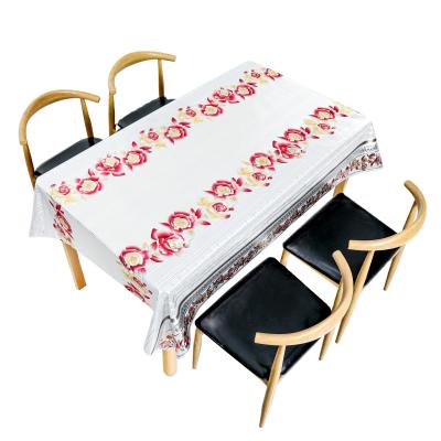 China Home and restaurant wholesale PVC waterproof embossed tablecloth for sale