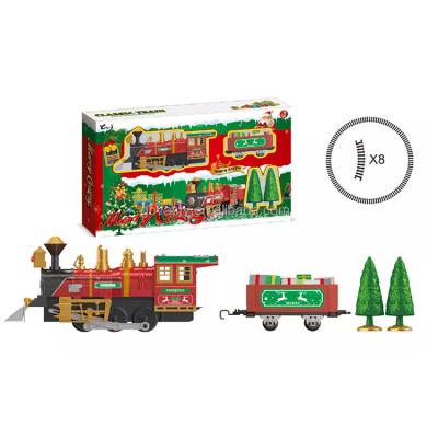 China New Nice Christmas Gift Battery Operated Electric Train Track Classic Railway Toys for sale