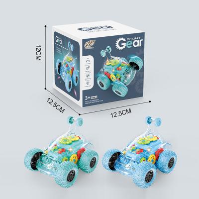 China Ride On Toy Standing Spin Electric Toy Vehicle Kids Transparent Rolling Stunt Dumpers With Light Music 360 Degree Rotation Stunt Car Speed for sale