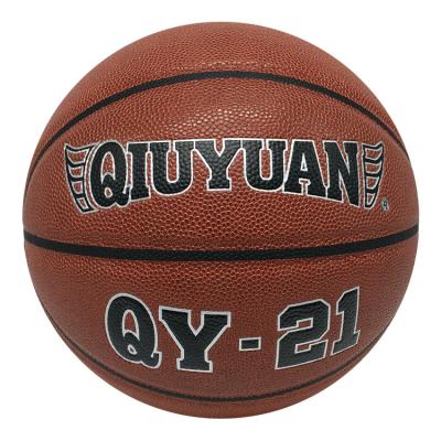 China High quality basketball training indoor outdoor laminated leather compound sports leather ball PU basketball ball club use factory price à venda