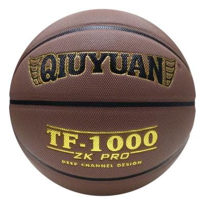 China Custom Made Hygroscopic Soft Touch Sports Goods Hygroscopic Soft Touch Rubberized Composite PU Logo Basketball Ball Custom Basketball Ball à venda