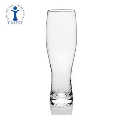 China New Clear Classic/Postmodern Logo Hand Blown Cheap 500ml Crystal Pub Beer Glass From China Factory Customer for sale