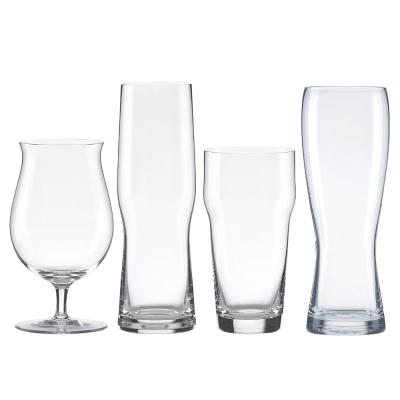 China Crystal Lead Free Craft Pilsner Glassware Modern Tulip Drinking Beer Glass With Logo for sale