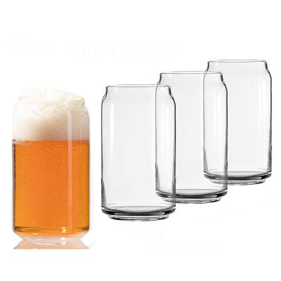 China China KOREAN Suppliers Hot Sale Craft 16oz Can Shape Beer Glass Mug For Bar for sale